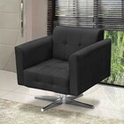 Poltrona Giratória Elisa Suede Base Estrela Cromado D'rossi -