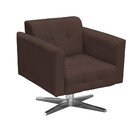 Poltrona Giratória Elisa Suede Base Estrela Cromado D'rossi -