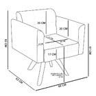 Poltrona Giratoria Elisa Suede Base Made - Preto