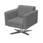 Poltrona Giratoria Elisa Suede Grafite B