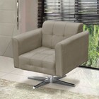 Poltrona Giratoria Elisa Suede Marrom Ra