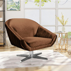 Poltrona Giratória Giovana Acetinado Base Cromada - D'rossi -