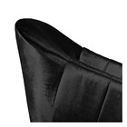 Poltrona Giratória Giovana Acetinado Preto Base Madeira Mm30