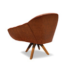 Poltrona Giratória Giovana Corano Nozes Base Madeira Mm30 D03