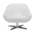 Poltrona Giratória Giovana Corino Base Cromada D03 - D'rossi