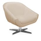 Poltrona Giratória Giovana Corino Base Cromada D03 - D'rossi
