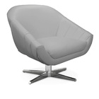 Poltrona Giratória Giovana Corino Base Cromada D03 - D'rossi