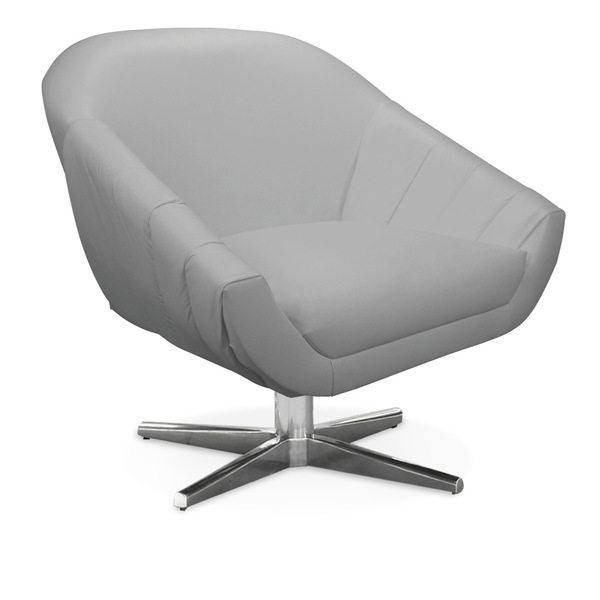 Poltrona Giratória Giovana Corino Base Cromada D03 - D'rossi