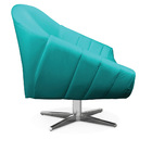 Poltrona Giratória Giovana Corino Base Cromada - D'rossi - Az