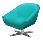 Poltrona Giratória Giovana Corino Base Cromada - D'rossi - Az