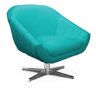 Poltrona Giratória Giovana Corino Base Cromada - D'rossi - Az