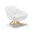 Poltrona Giratória Giovana Corino Base Madeira Ma30 D03 - D'r