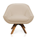 Poltrona Giratória Giovana Corino Base Madeira Mm30 D03 - D'r