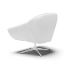 Poltrona Giratória Giovana Corino Branco Base Cromada D03 - D