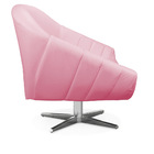 Poltrona Giratória Giovana Corino Rosa Bebê Base Cromada - D'