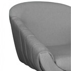 Poltrona Giratória Giovana Linho Grafite A26 Base Madeira Mm3