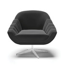 Poltrona Giratória Giovana Suede Base Cromada D03 - D'rossi -