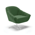 Poltrona Giratória Giovana Suede Base Cromada D03 - D'rossi -