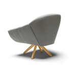 Poltrona Giratória Giovana Suede Base Madeira Ma30 D03 - D'ro