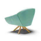 Poltrona Giratória Giovana Suede Base Madeira Ma30 D03 - D'ro