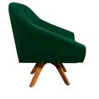 Poltrona Giratória Giovana Suede Base Madeira Mm30 D'rossi -