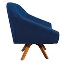 Poltrona Giratória Giovana Suede Base Madeira Mm30 D'rossi -