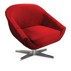 Poltrona Giratória Giovana Veludo Base Cromada - D'rossi - Ve