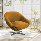 Poltrona Giratória Giovana Veludo Sisal Base Cromada - D'rossi