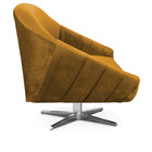 Poltrona Giratória Giovana Veludo Sisal Base Cromada - D'rossi