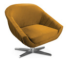 Poltrona Giratória Giovana Veludo Sisal Base Cromada - D'rossi