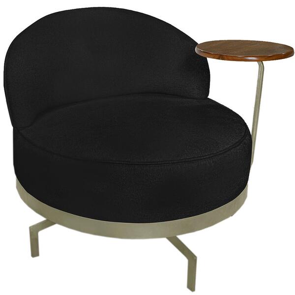 Poltrona Giratoria Glamour 704 Organica Linho Boucle Ezz