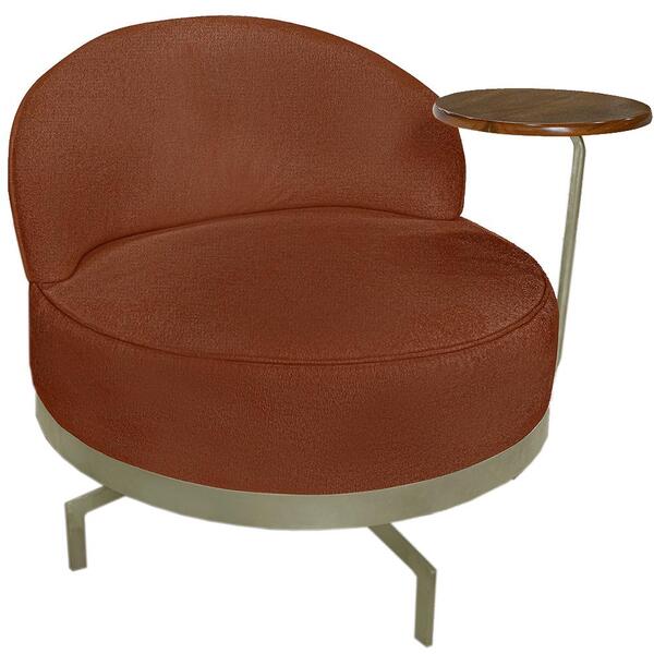 Poltrona Giratoria Glamour 704 Organica Linho Boucle Ezz