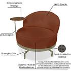 Poltrona Giratoria Glamour 704 Organica Linho Boucle Ezz