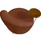 Poltrona Giratoria Glamour 704 Organica Linho Boucle Ezz