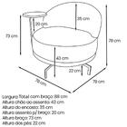 Poltrona Giratoria Glamour 704 Organica Linho Boucle Ezz