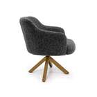 Poltrona Giratória Jade I Linho Cinza