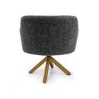 Poltrona Giratória Jade I Linho Cinza