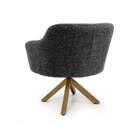 Poltrona Giratória Jade I Linho Cinza