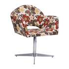 Poltrona Giratória Luna Alumínio Floral