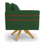 Poltrona Giratória Mari Veludo Base De Madeira Ma30 D03 - D'r