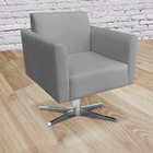 Poltrona Giratoria Marisa Suede Base Cro - Grafite