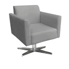 Poltrona Giratoria Marisa Suede Base Cro - Grafite