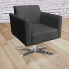 Poltrona Giratoria Marisa Suede Base Cro - Preto