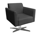 Poltrona Giratoria Marisa Suede Base Cro - Preto