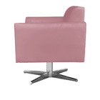 Poltrona Giratoria Marisa Suede Base Cro - Rose