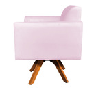 Poltrona Giratória Marisa Suede Base Madeira Mm30 D03 - D'ros