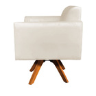 Poltrona Giratoria Marisa Suede Bege Bas