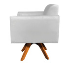 Poltrona Giratoria Marisa Suede Cinza Ba