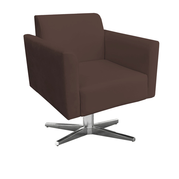 Poltrona Giratoria Marisa Suede Marrom B