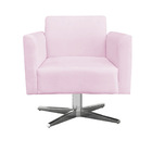 Poltrona Giratoria Marisa Suede Rosa Beb